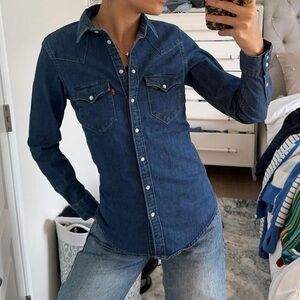 Levis Western Denim Button-Up Shirt